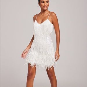 Nadine Merabi White Lottie Dress